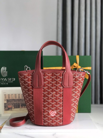 Go*ard Go*ardine belharra pm coral tote palladium hardware 18x14x23cm