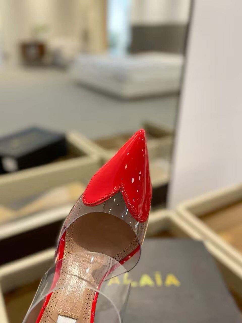 UA ALAÏA Le Coeur Mule Heart-Toe Slingback Pump 10.5cm Heel