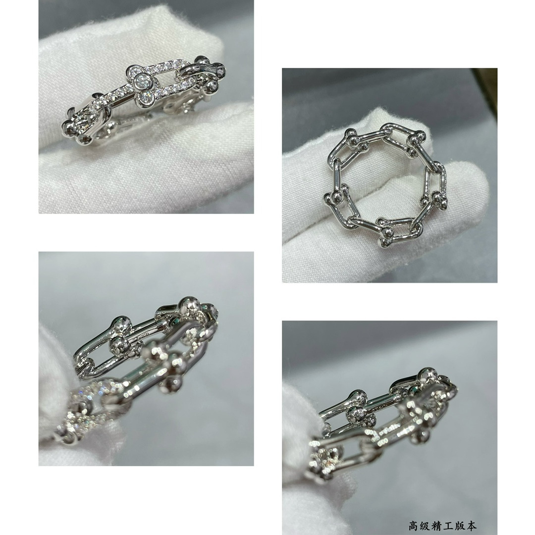 t*f*ny & co. u-link chain with Di*m*nd ring