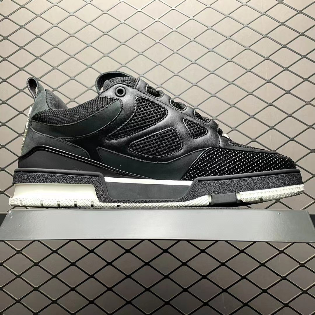 ua l0*is V*t0n lv skate sneaker black white