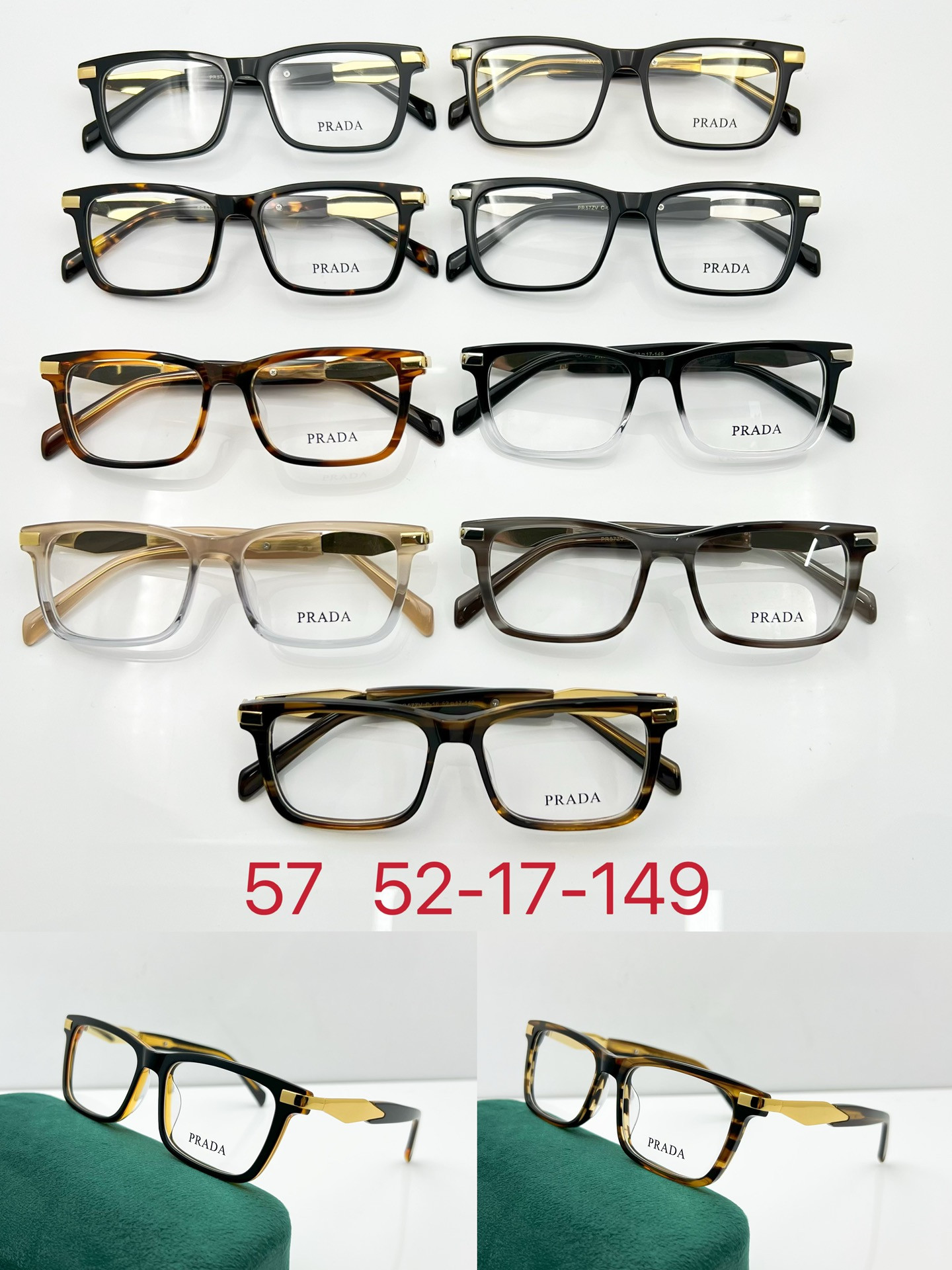 Pra*a glasses 57zv 52-17-149