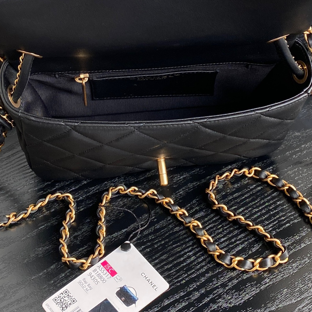 Ch*el flap handbag as5317 22x23.5x6cm