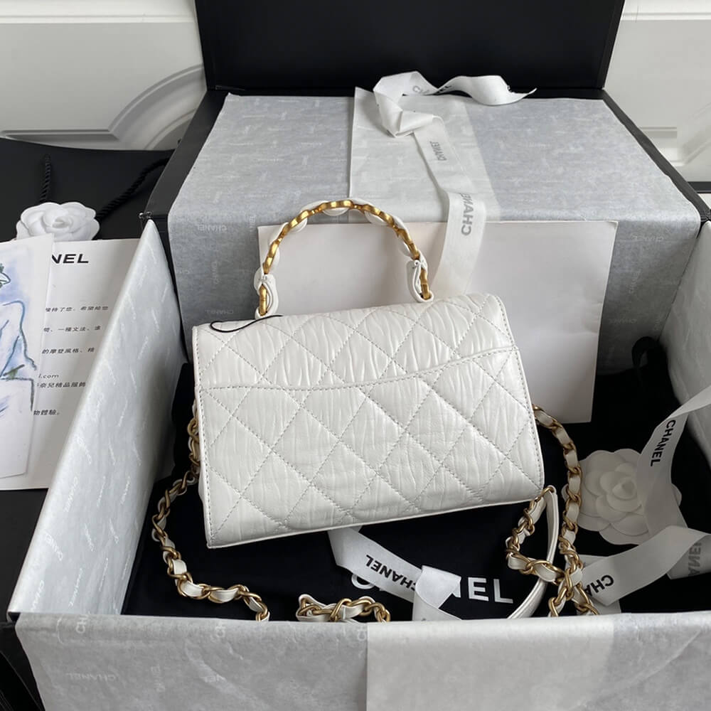Ch*el mini flap bag with top handle